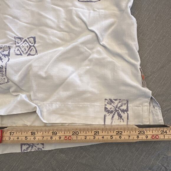 Quiksilver Silver Edition Shirt Men Large Blue Island Coastal Button Front - Picture 9 of 13